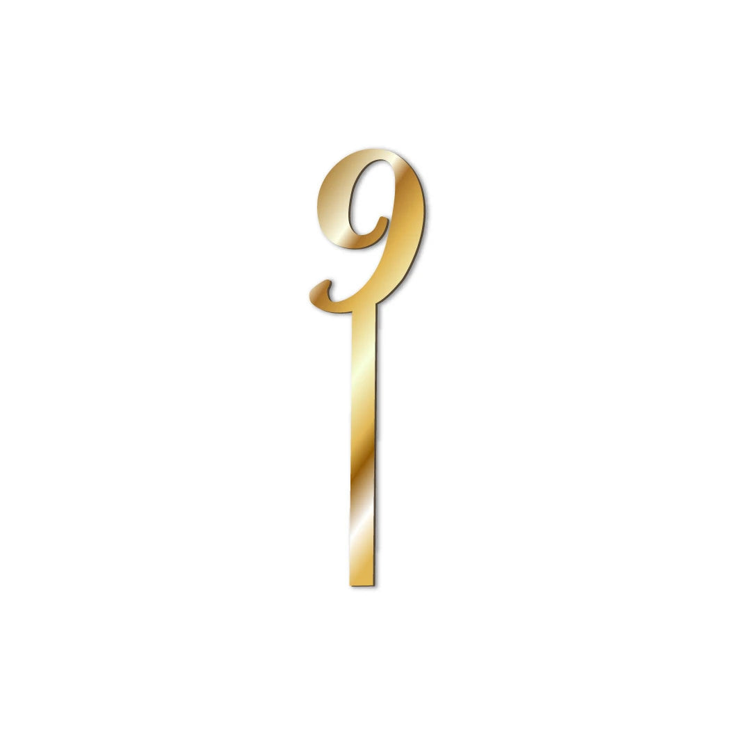 Cake Topper Numbers Gold-9