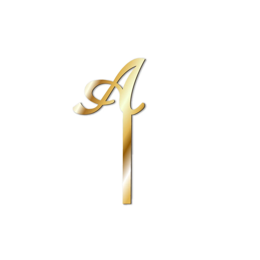 Cake Topper buchstaben Gold-A