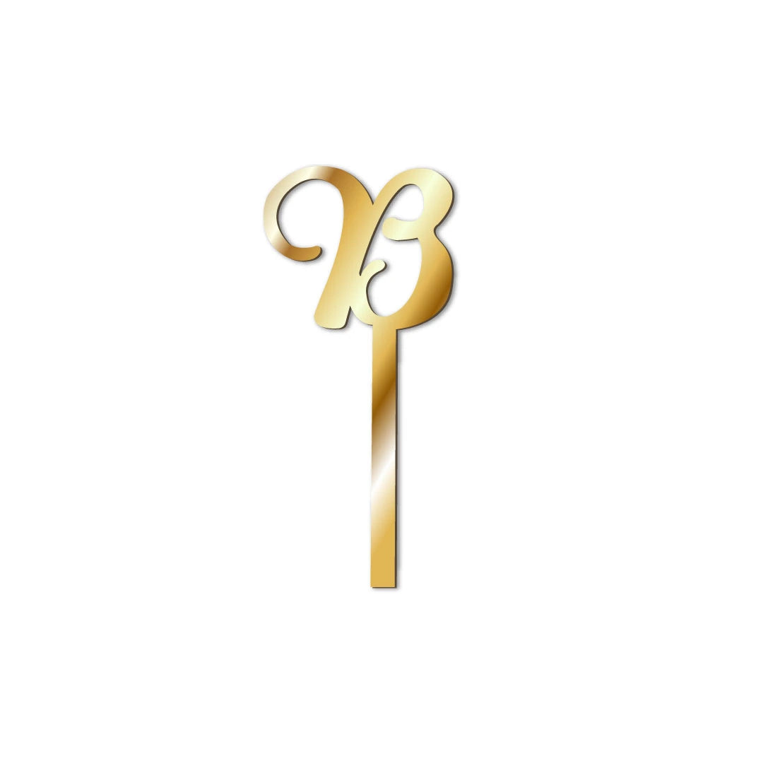 Cake Topper letters Gold-B