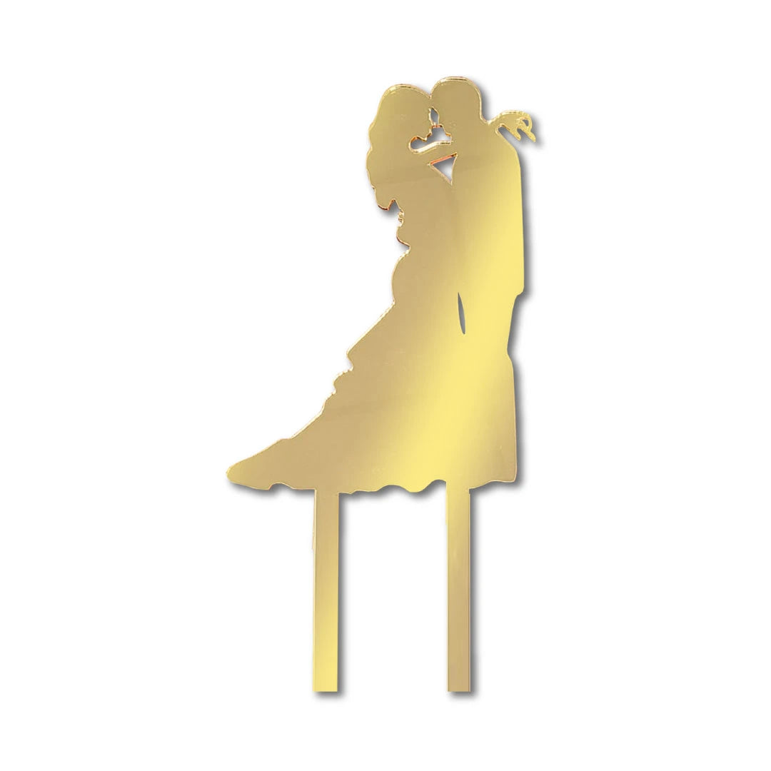 CakeEvents Cake-Topper "Brautpaar in Love" Gold