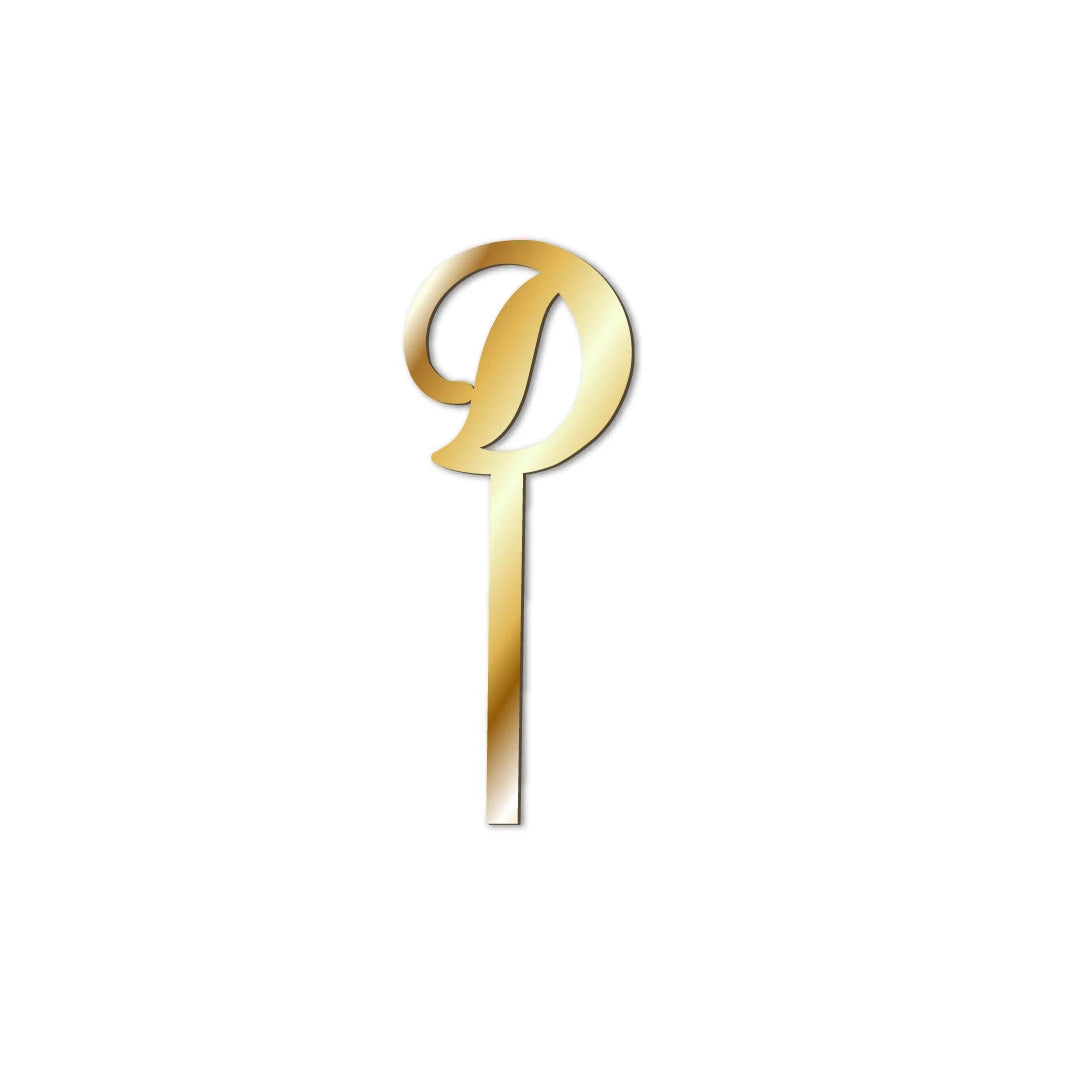 Cake Topper buchstaben Gold-D