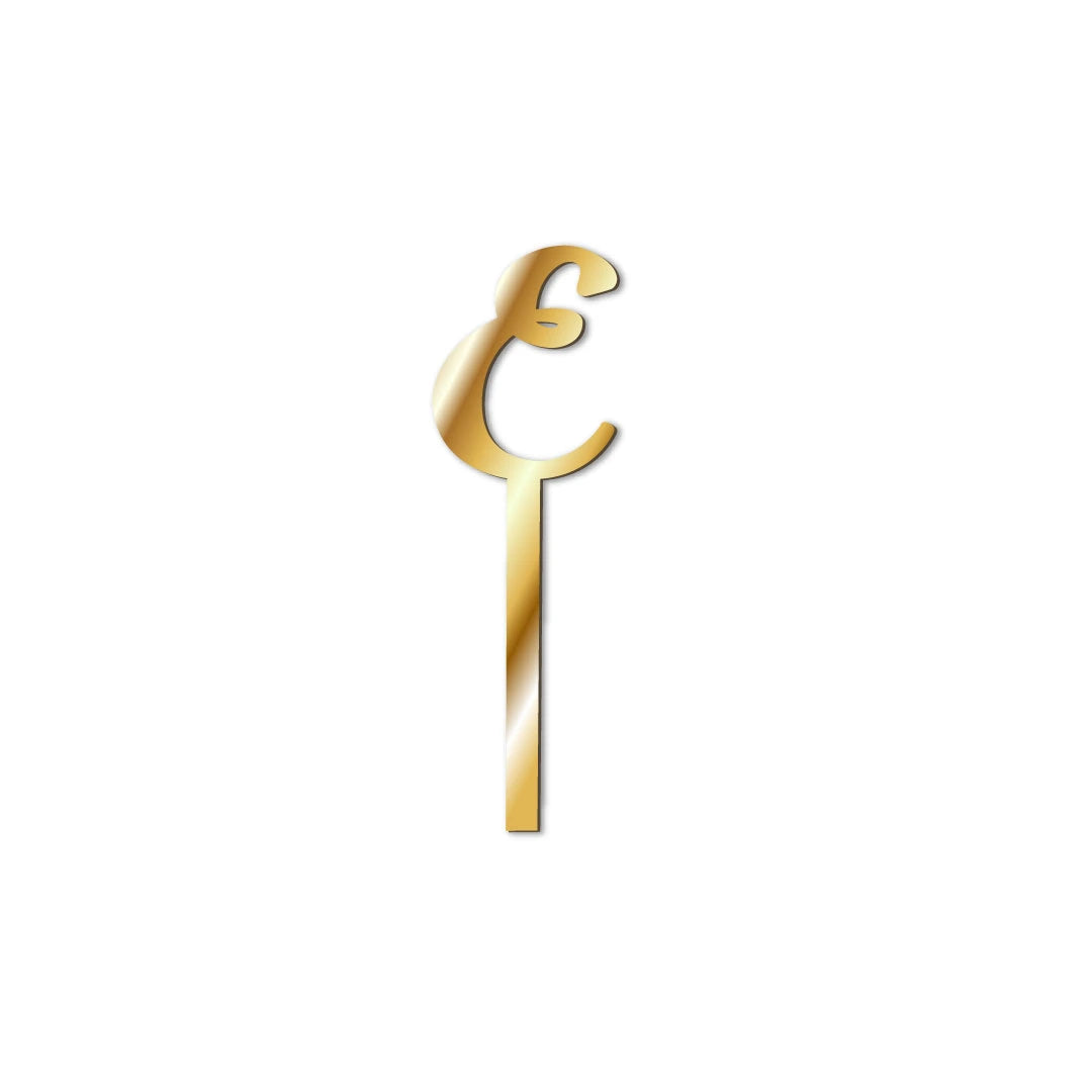 Cake Topper letters Gold-E