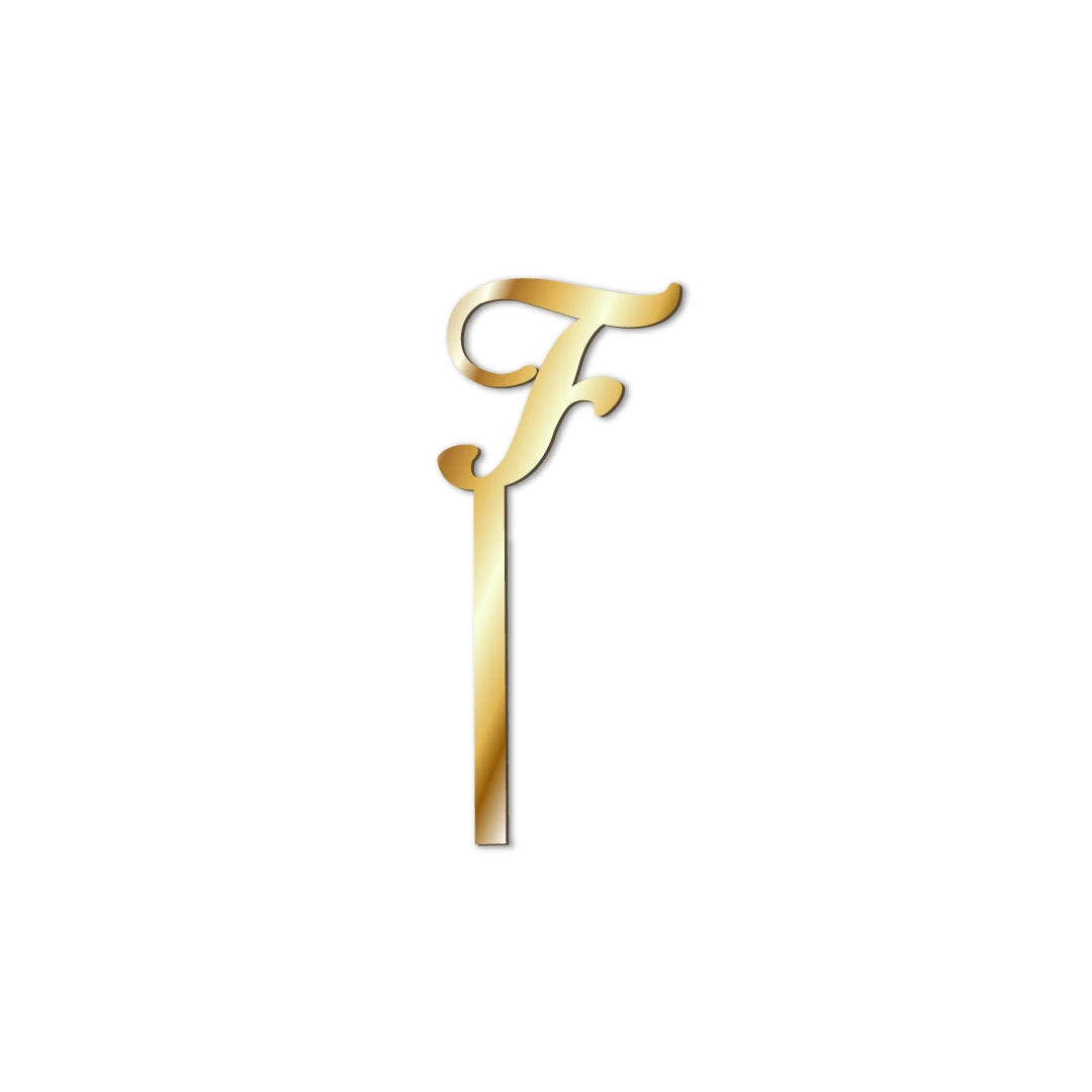 Cake Topper letters Gold-F