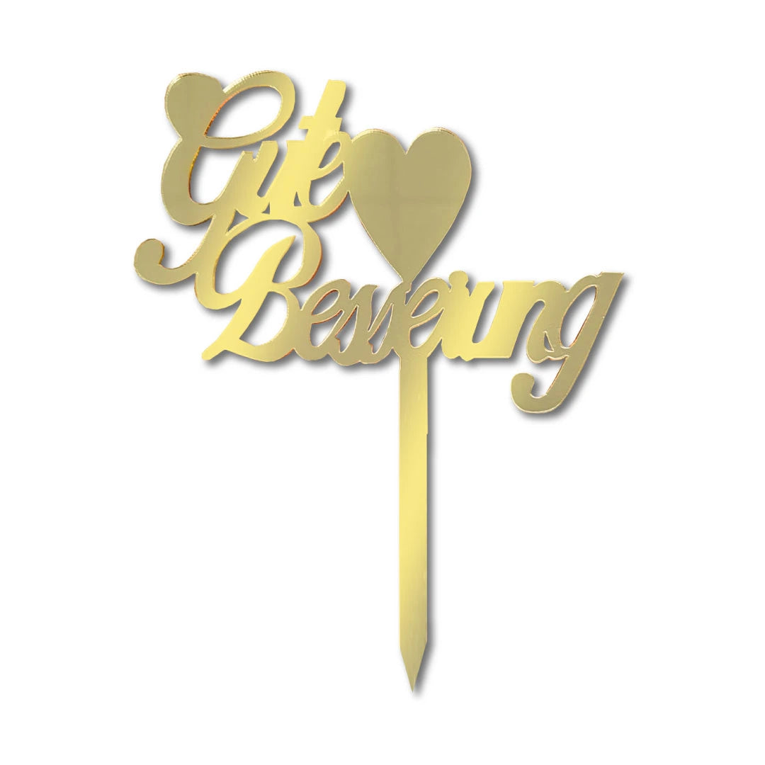 Cake Topper zahlen Gold-Gute-Besserung