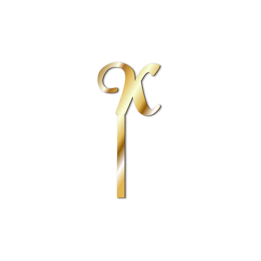 Cake Topper buchstaben Gold-K