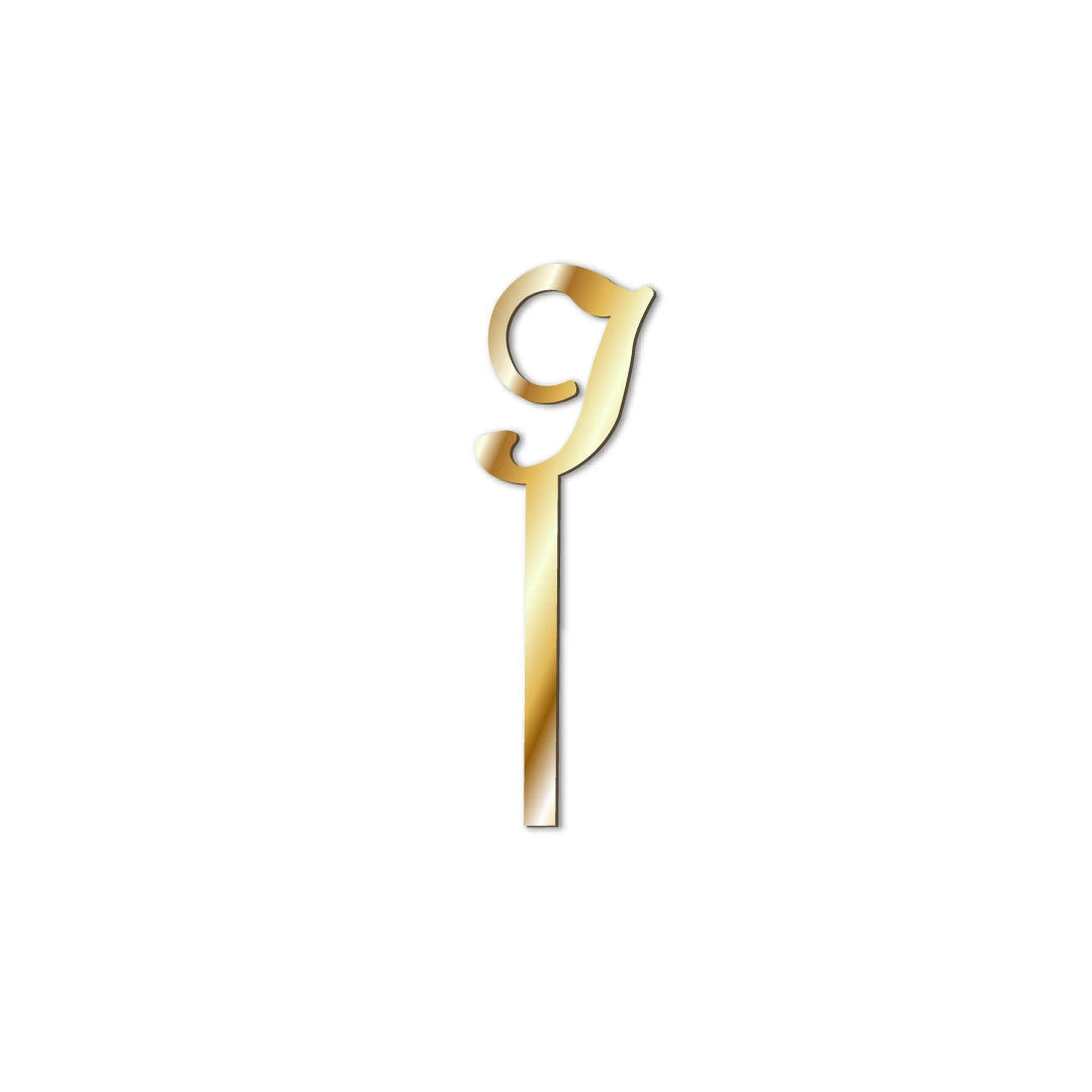 Cake Topper buchstaben Gold-I