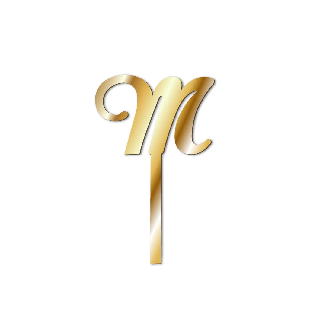 Cake Topper buchstaben Gold-M