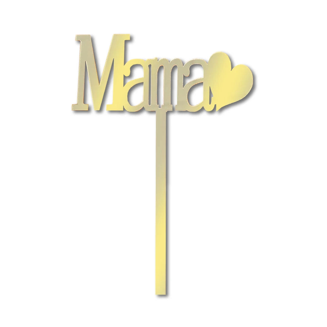 Cake Topper zahlen Gold-Mama