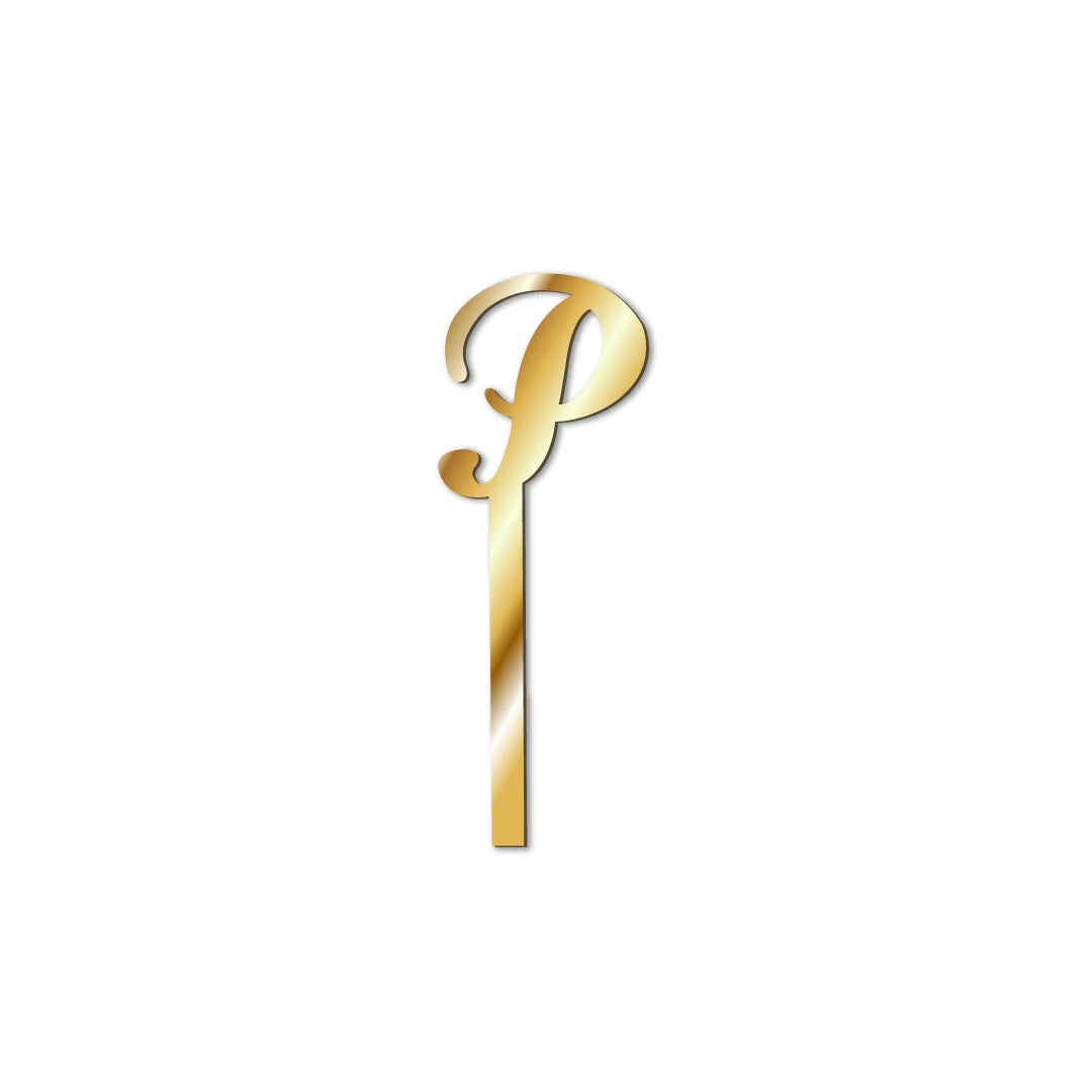 Cake Topper letters Gold-P