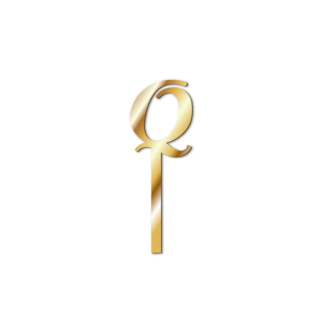 Cake Topper buchstaben Gold-Q