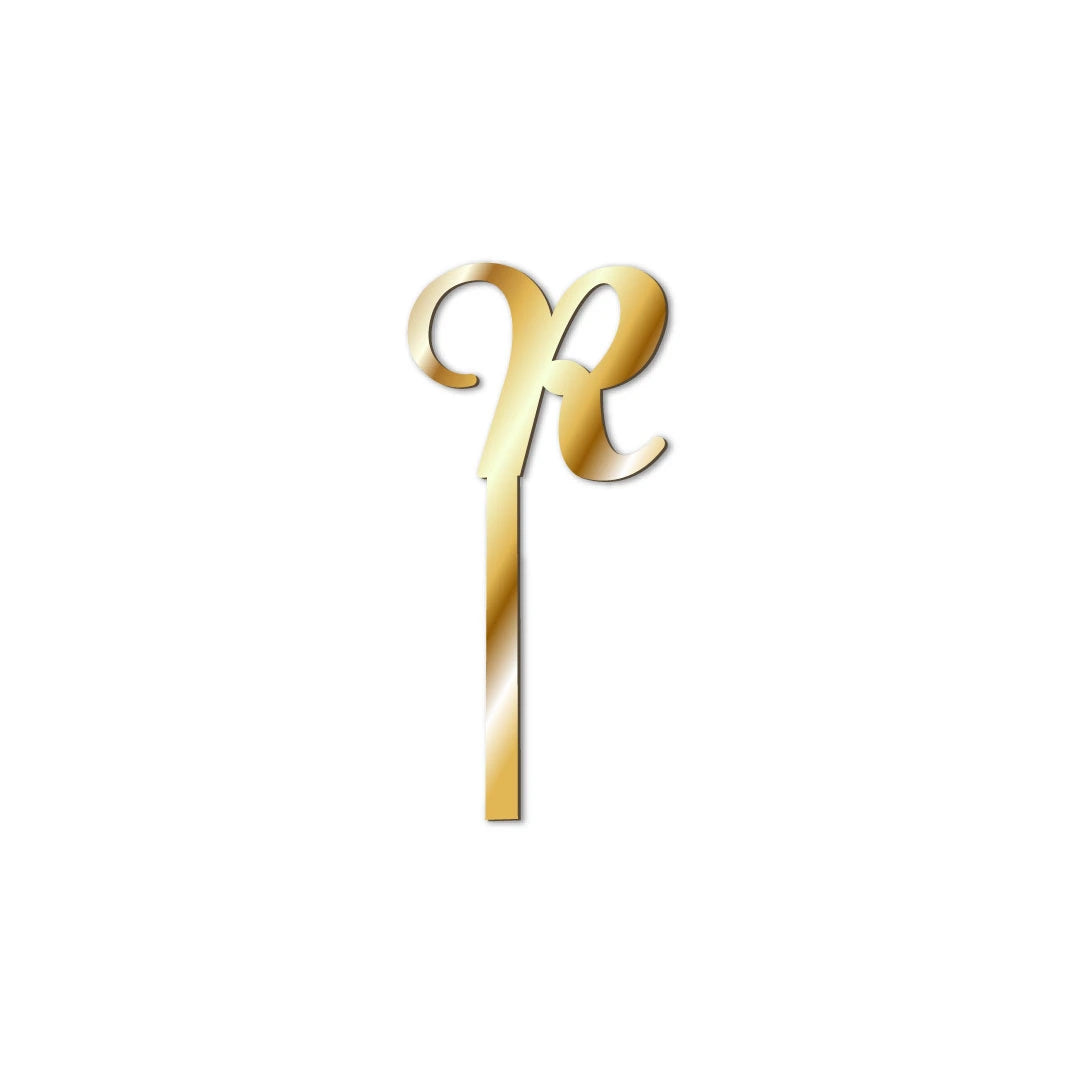 Cake Topper buchstaben Gold-R