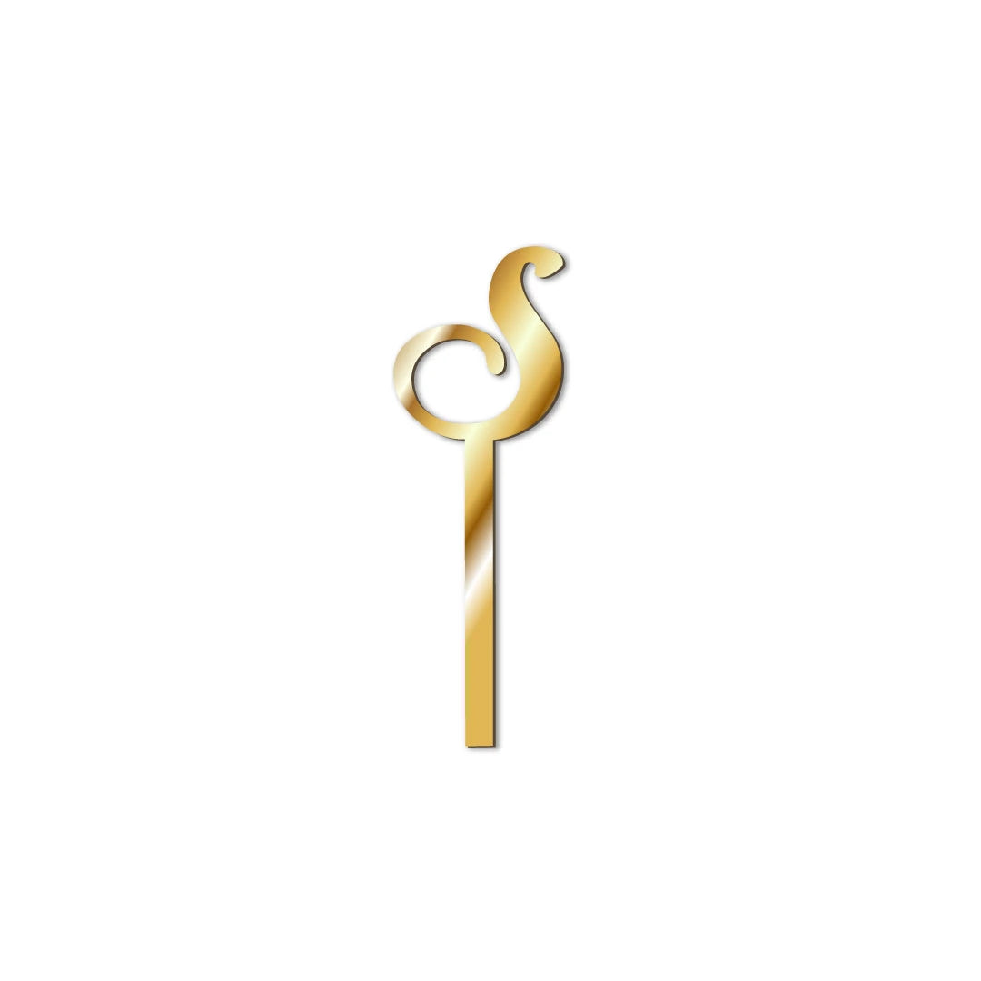 Cake Topper letters Gold-S