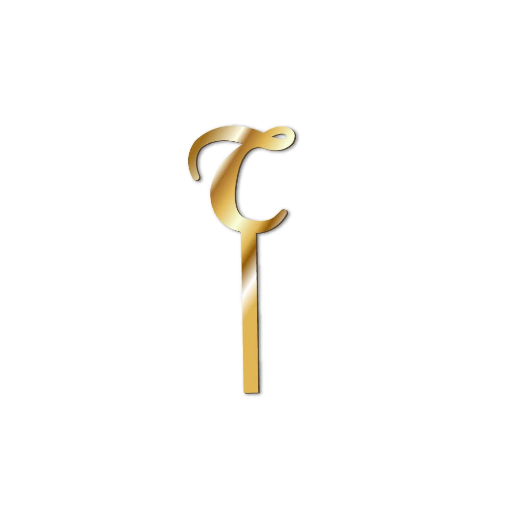 Cake Topper letters Gold-T