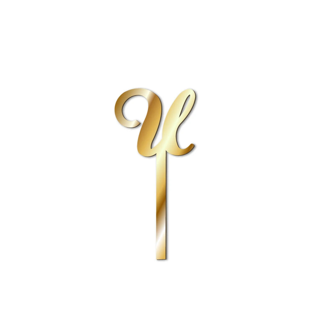 Cake Topper buchstaben Gold-U