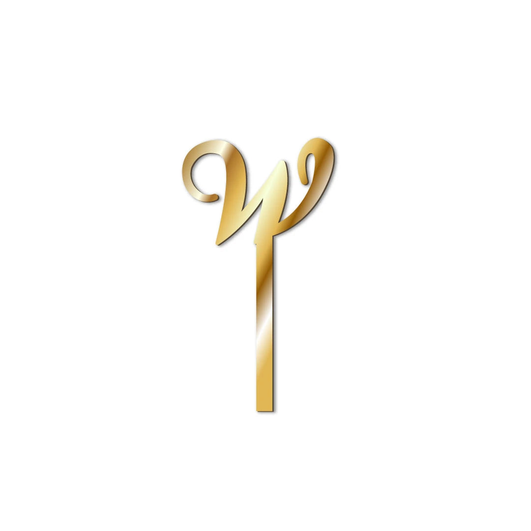 Cake Topper buchstaben Gold-W