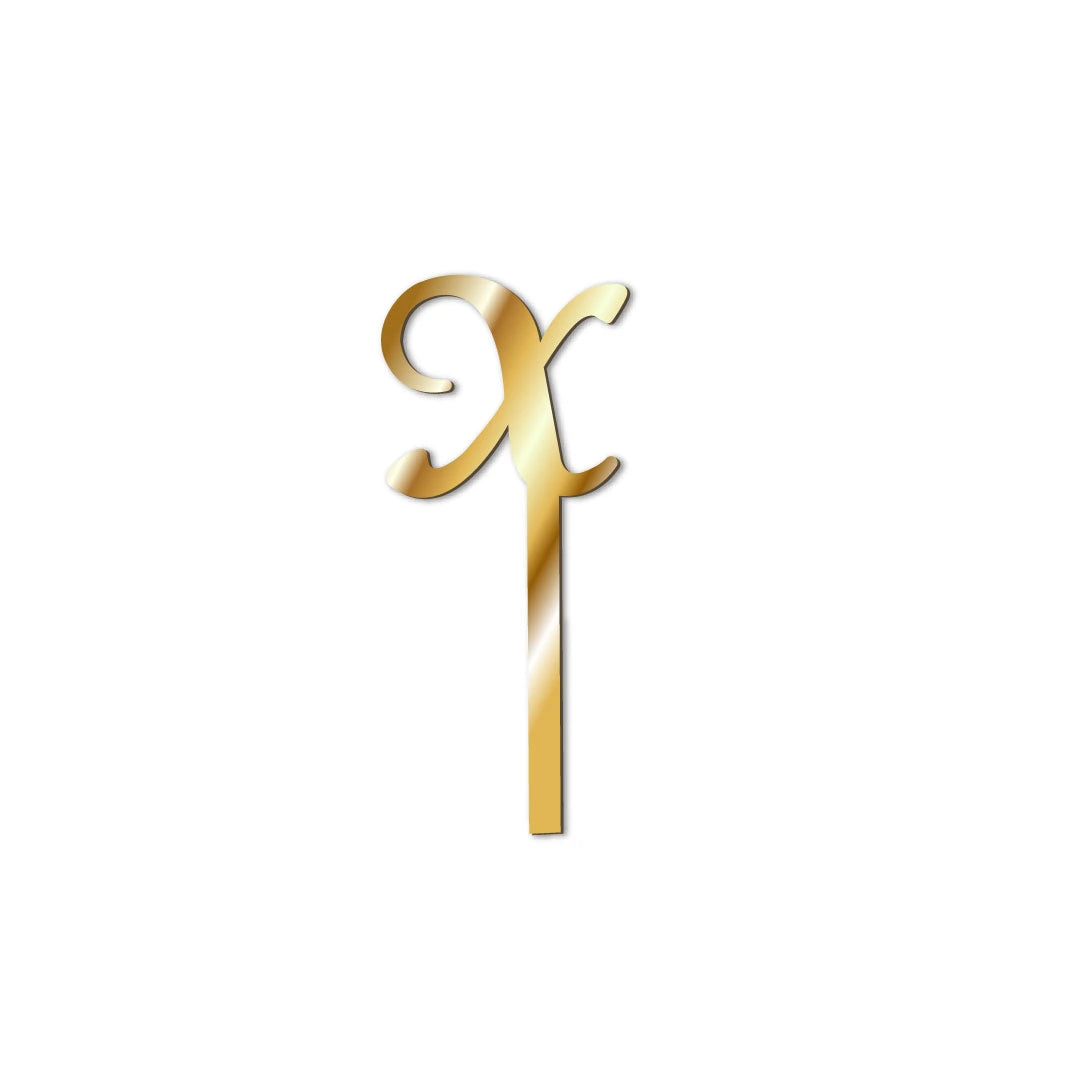 Cake Topper buchstaben Gold-X