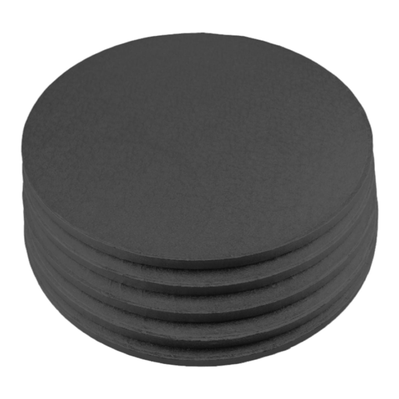 5 x Cakeboard 30 cm round BLACK