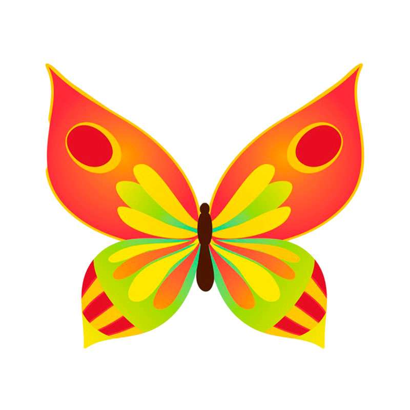 Schmetterlinge Esspapier Bunt, 50-60mm, 16 Stück