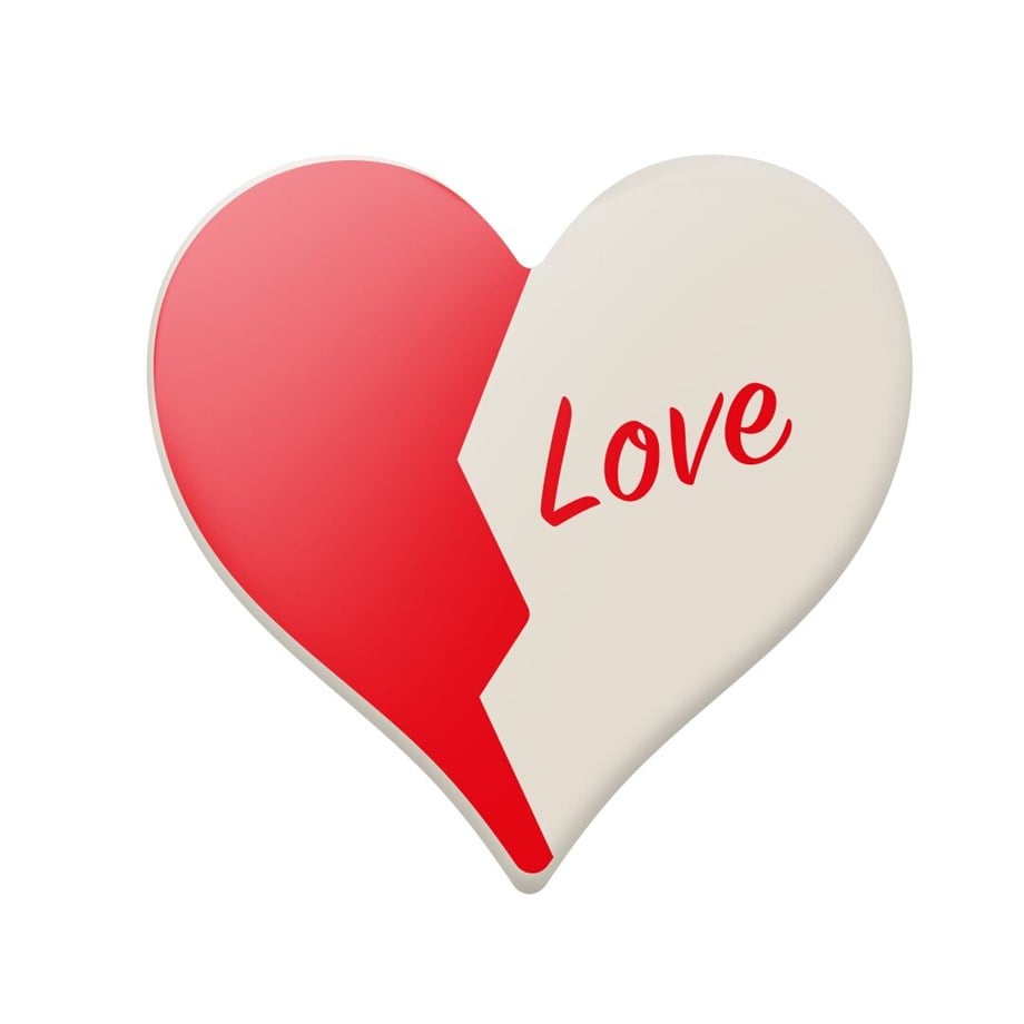 Chocolate heart-shaped decoration