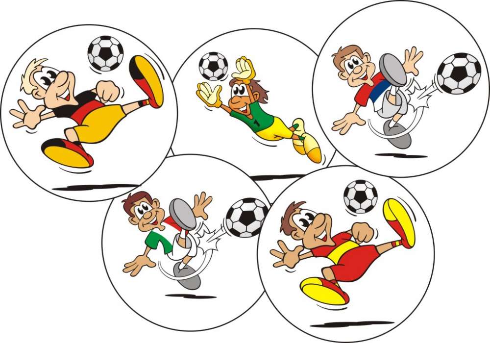 Esspapieraufleger Fußballer lustig 4cm 96Stück