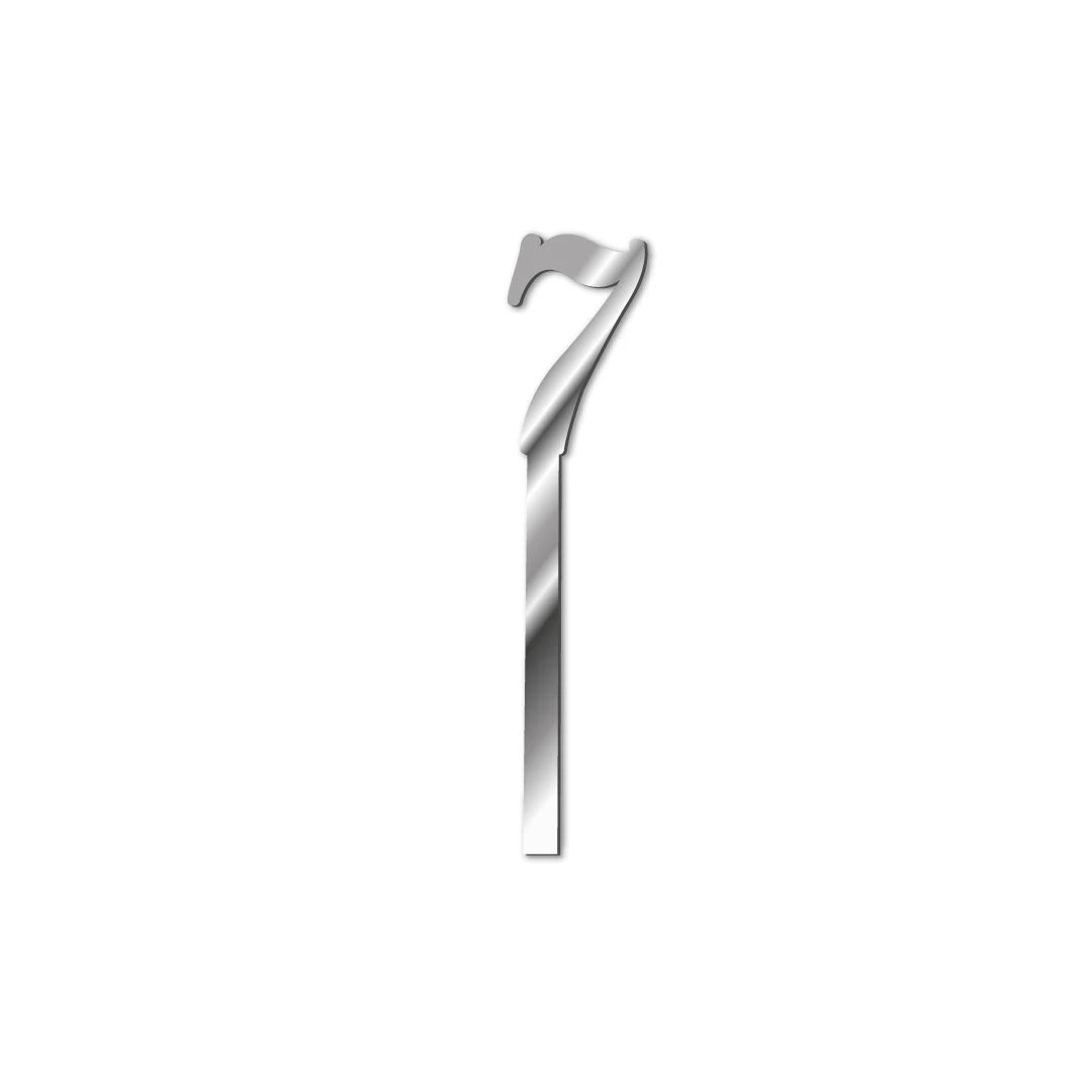 Cake topper numbers silver-7