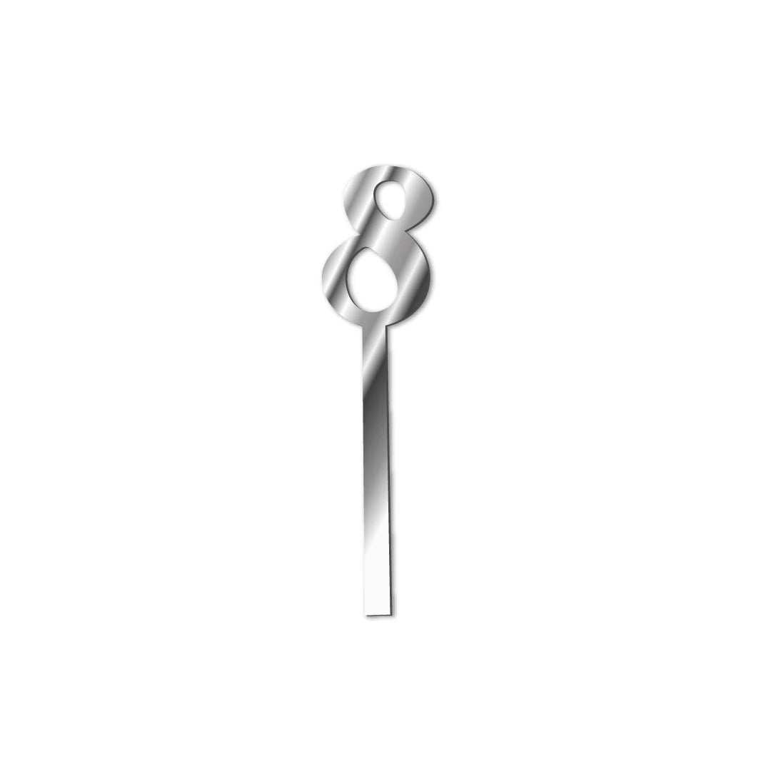 Cake topper numbers silver-8