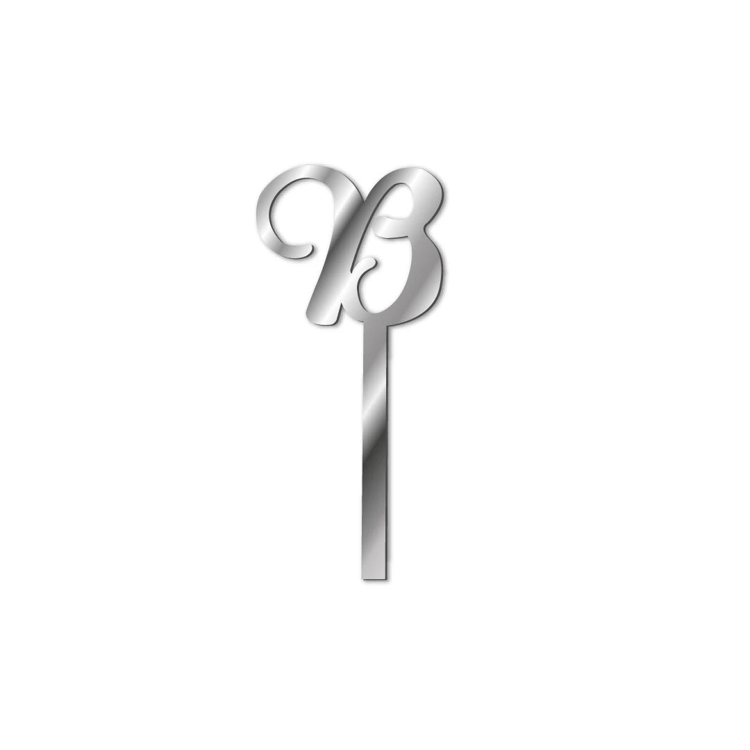 Cake Topper letters Silver-B