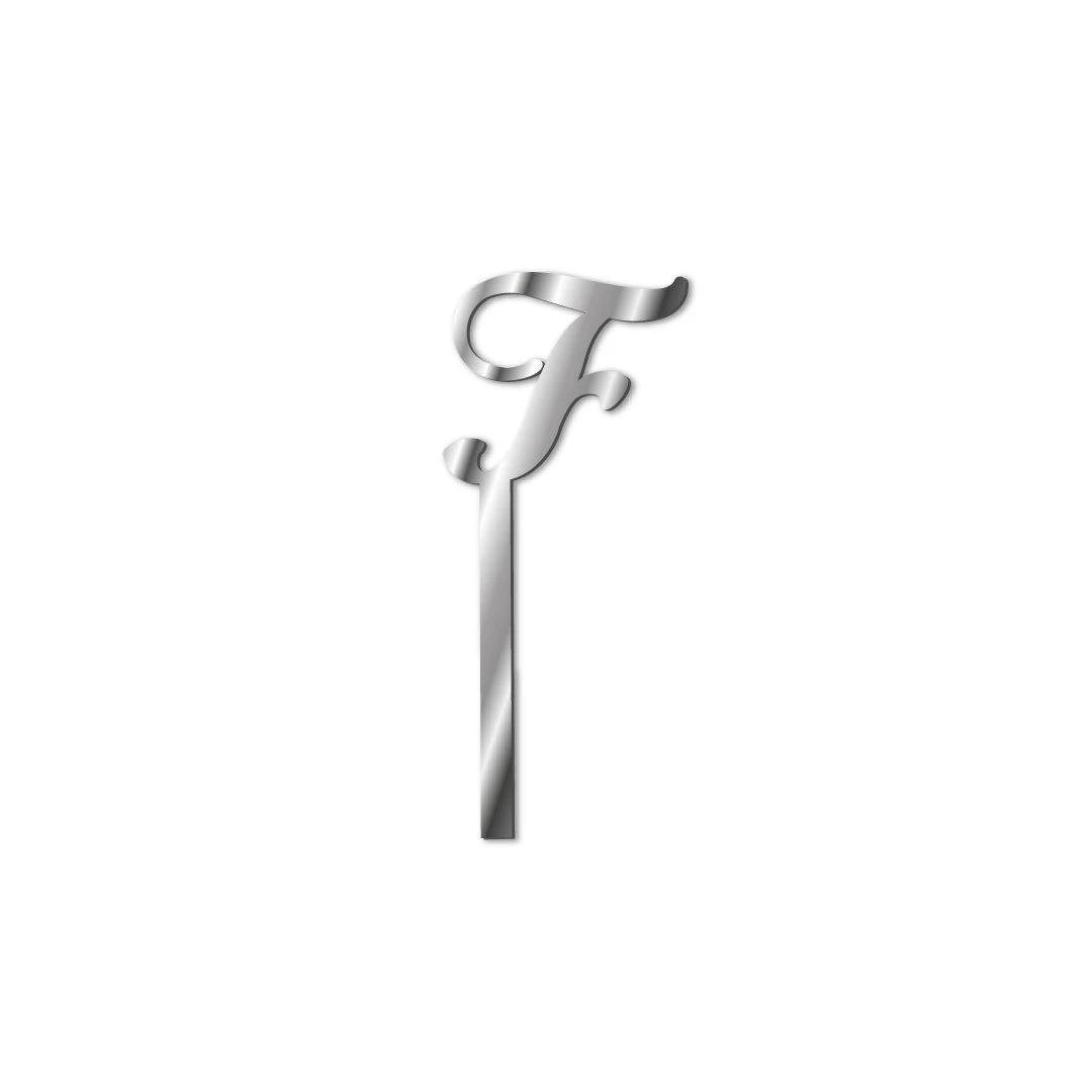 Cake Topper buchstaben Silber-F