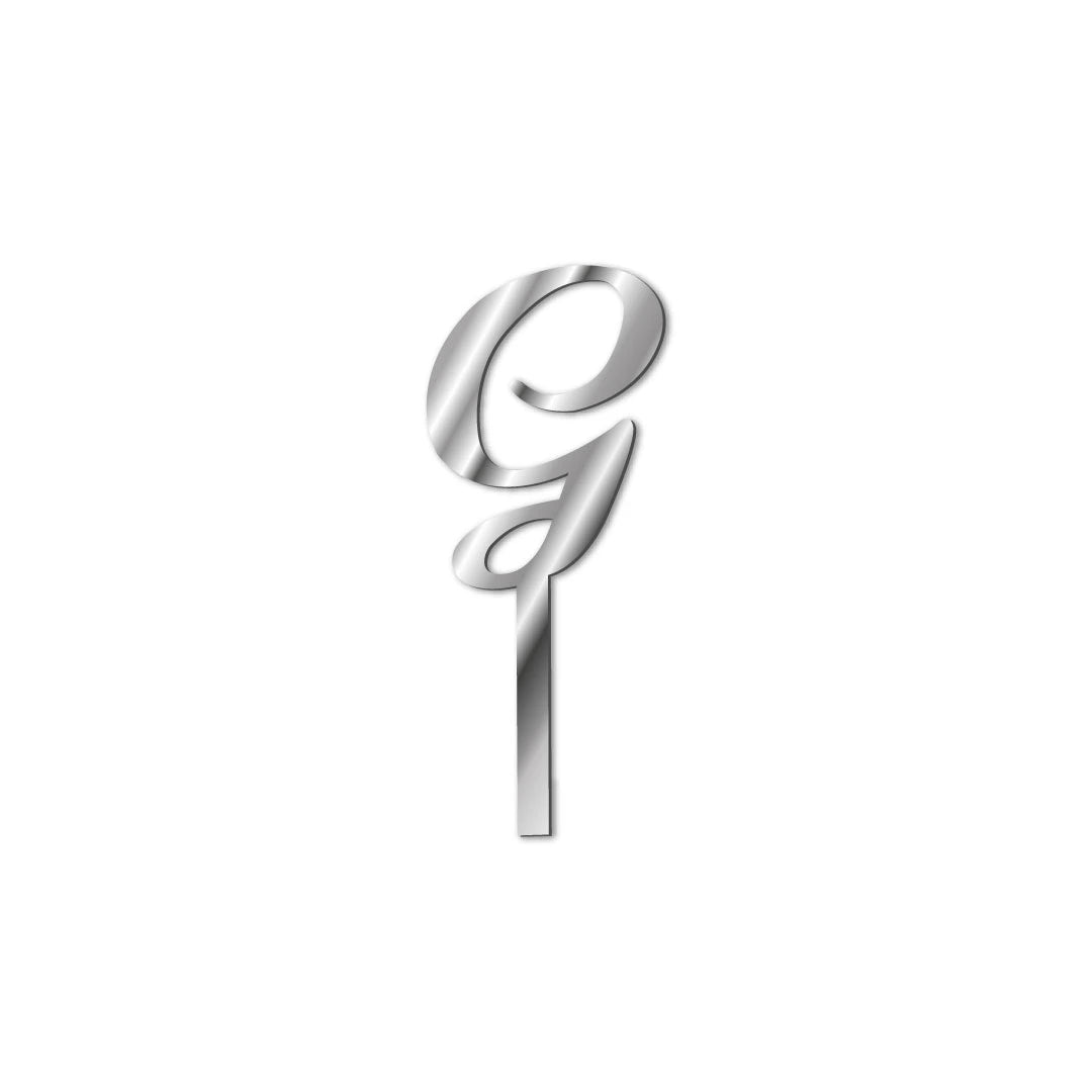 Cake Topper buchstaben Silber-G