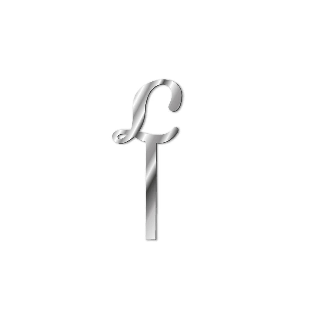 Cake Topper buchstaben Silber-L