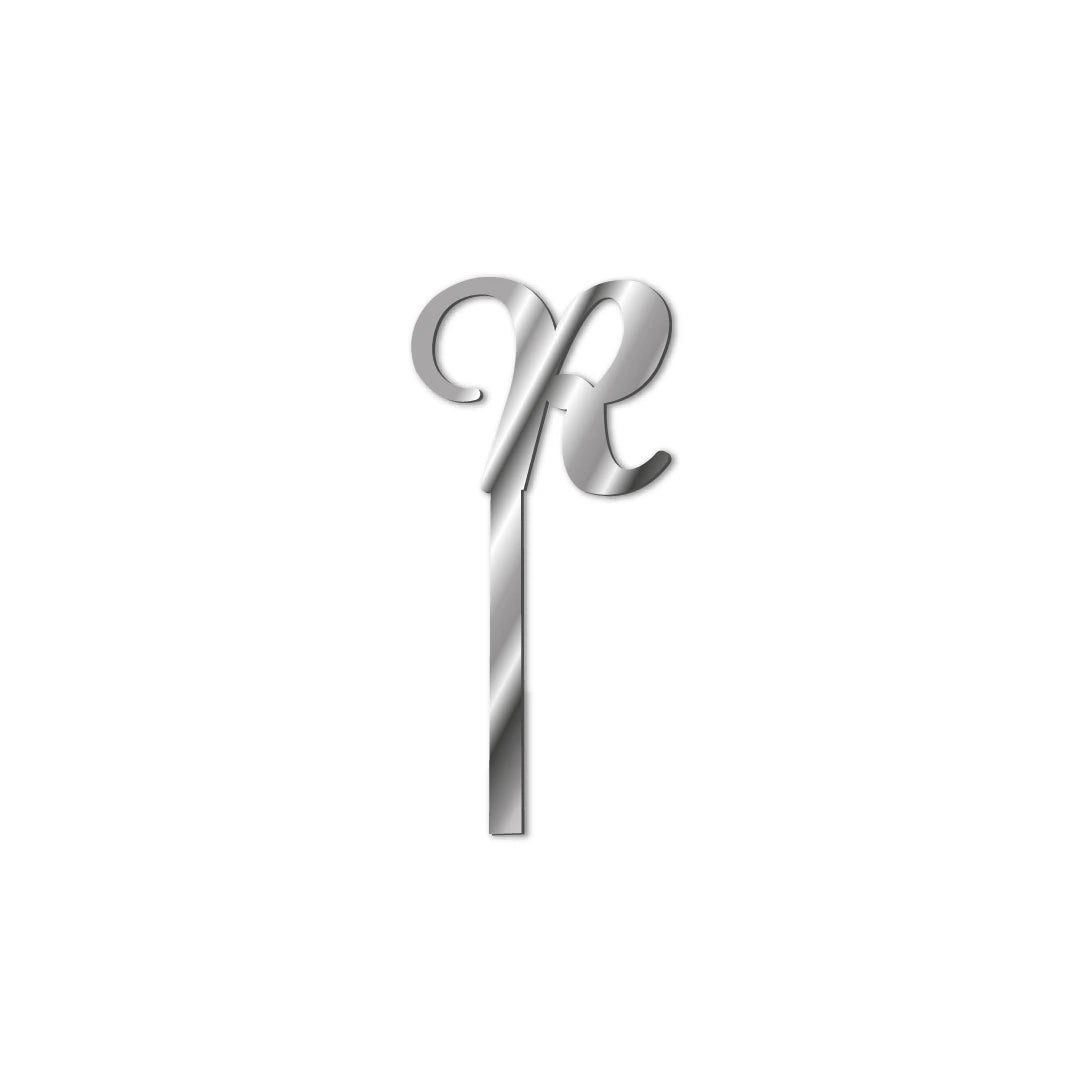 Cake Topper letters Silver-R