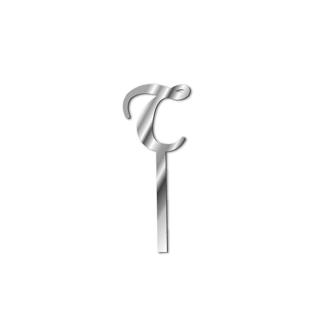 Cake Topper letters Silver-T