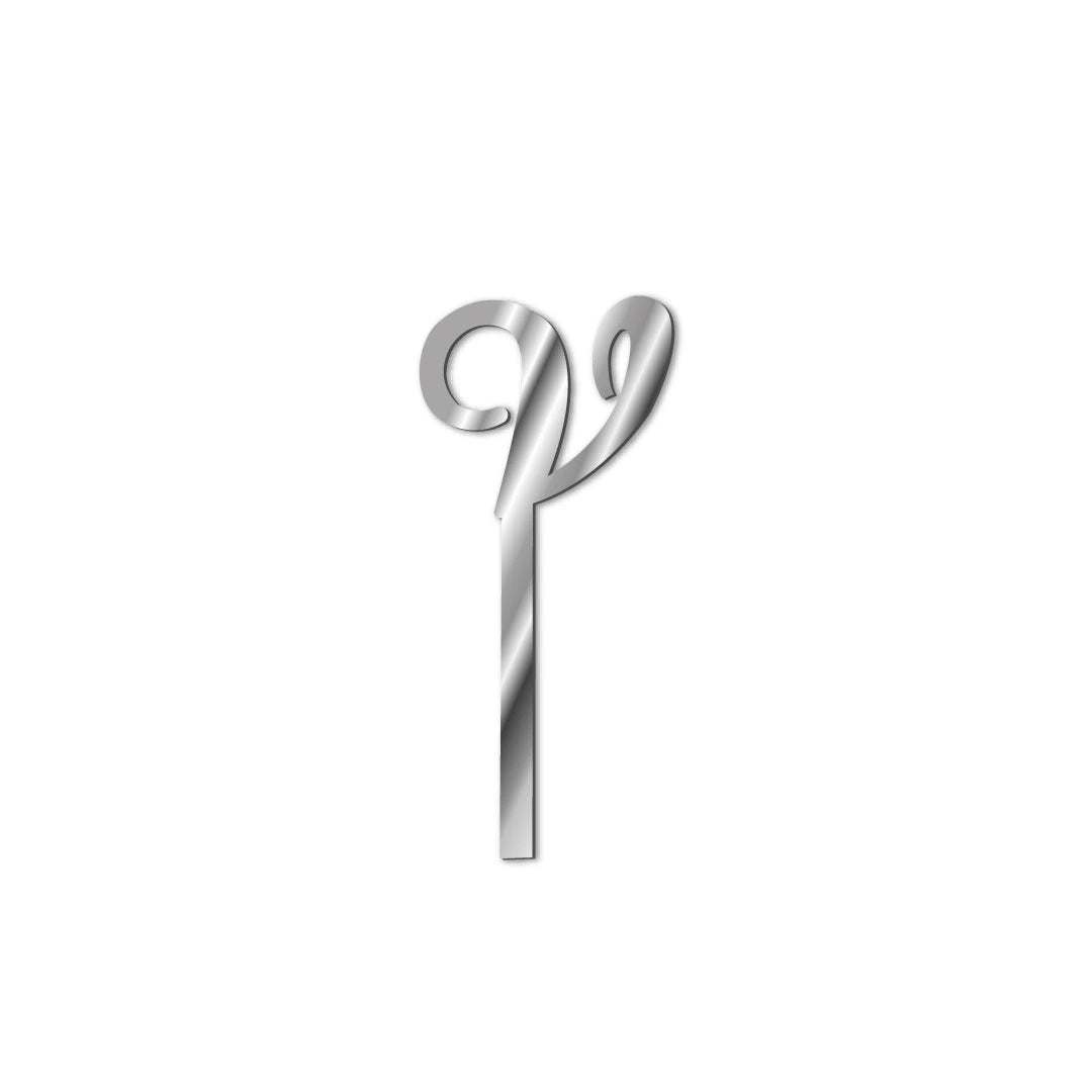 Cake Topper letters Silver-V