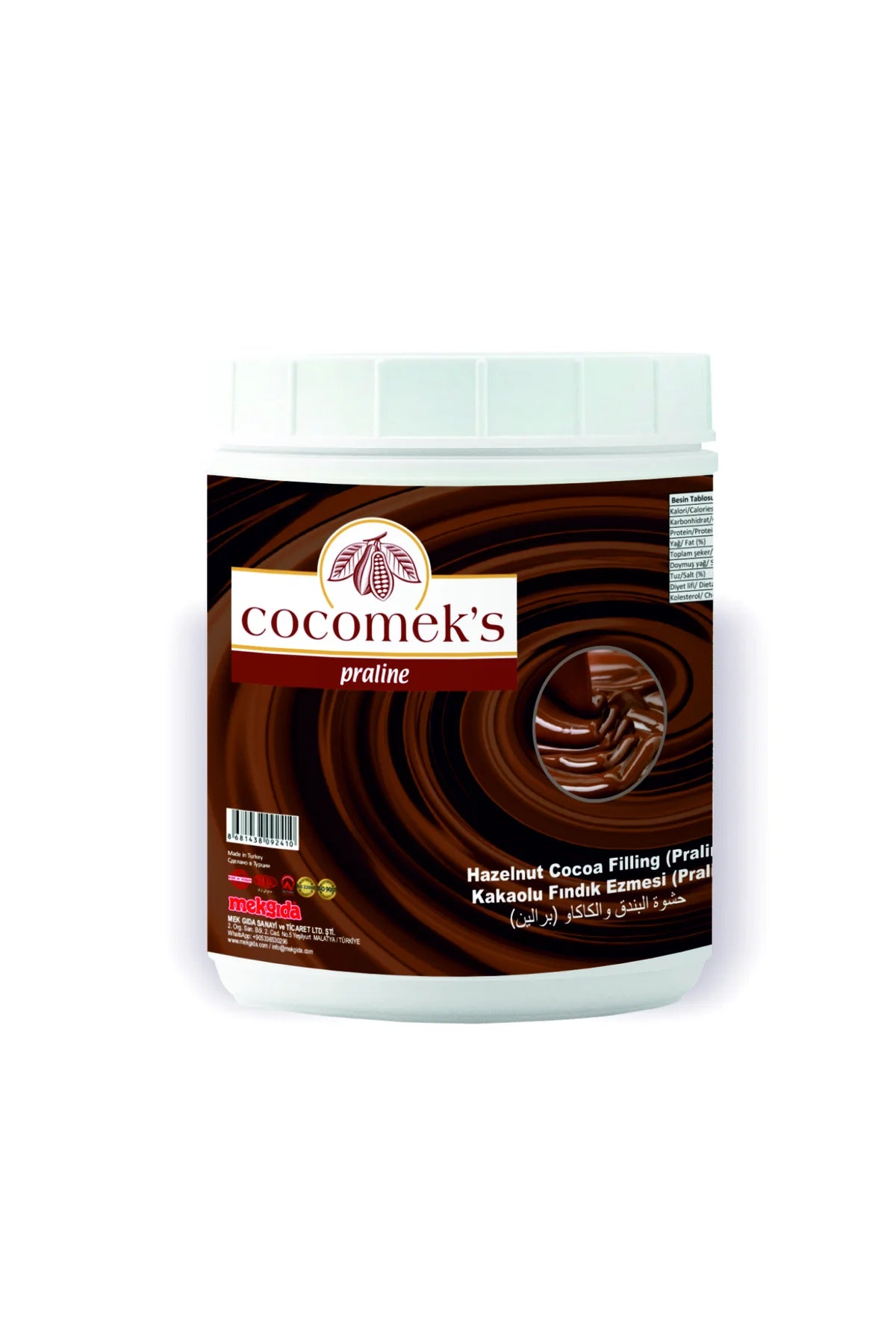 Hazelnut Cream with Cocoa Mek Gida (Pralin)- 10 Kg