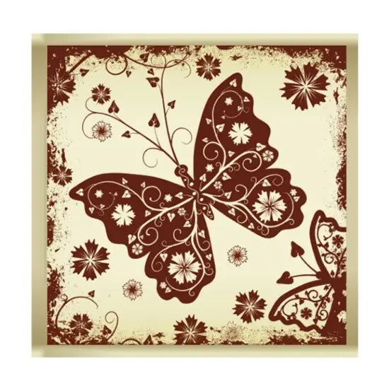 Decor Chocolate Flower Square